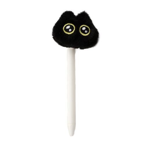Fluffy Black Cat Gel Pen - Image 6