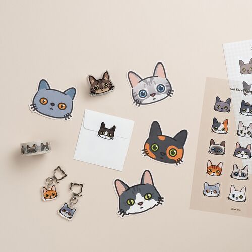 Cat Face Deco Sticker - Image 5