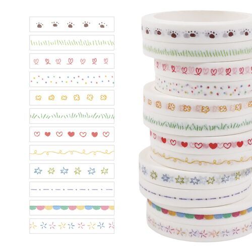 2pcs Doodle Line Masking Tape Set - Image 7
