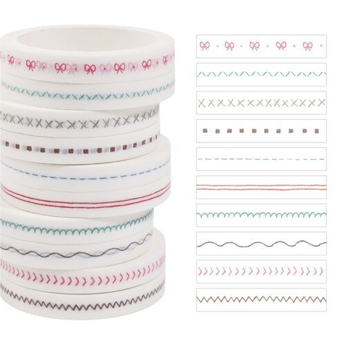 2pcs Doodle Line Masking Tape Set - Image 8