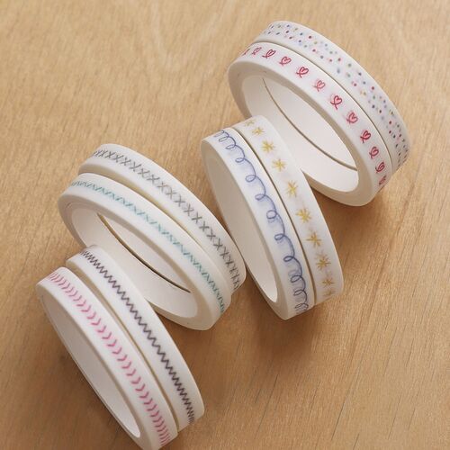 2pcs Doodle Line Masking Tape Set - Image 9