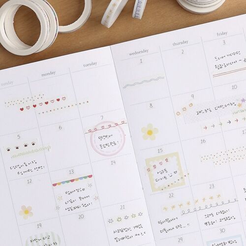 2pcs Doodle Line Masking Tape Set - Image 13