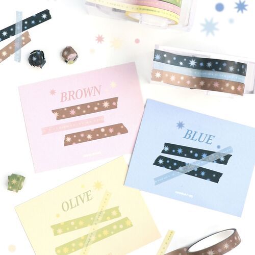 2pcs Twinkle Masking Tape Set - Image 2