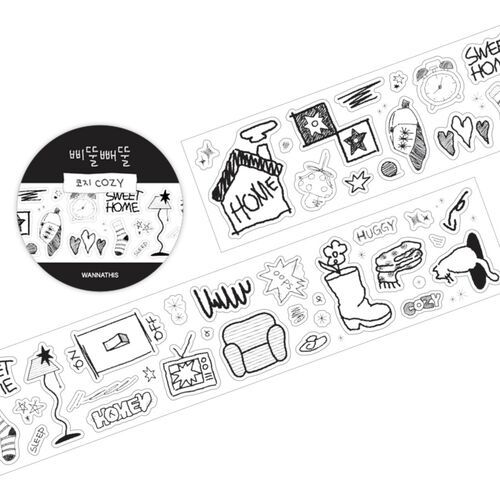 Playful Doodle Kiss Cut Sticker Tape - Image 4