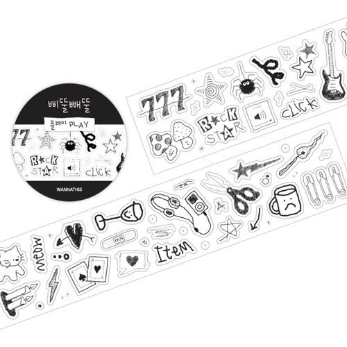 Playful Doodle Kiss Cut Sticker Tape - Image 5