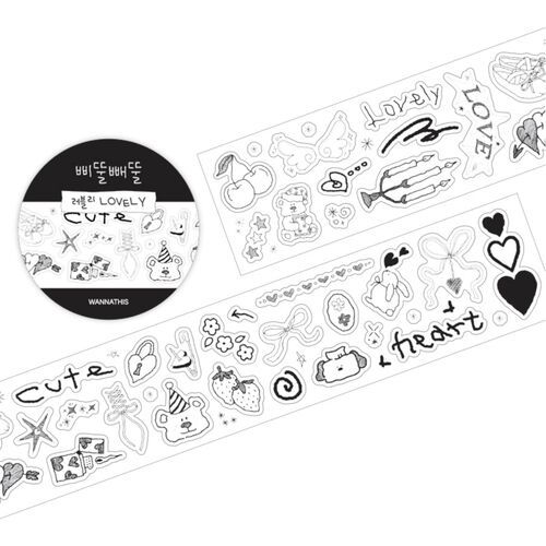 Playful Doodle Kiss Cut Sticker Tape - Image 6