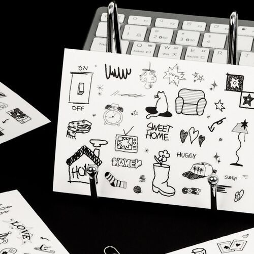 Playful Doodle Kiss Cut Sticker Tape - Image 13