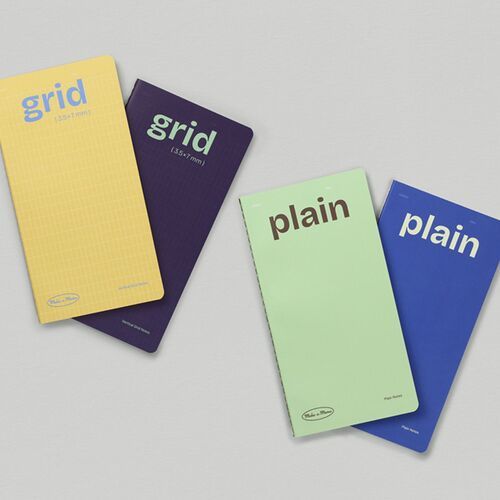 Slim Pocket Grid & Plain Notebook - Image 1