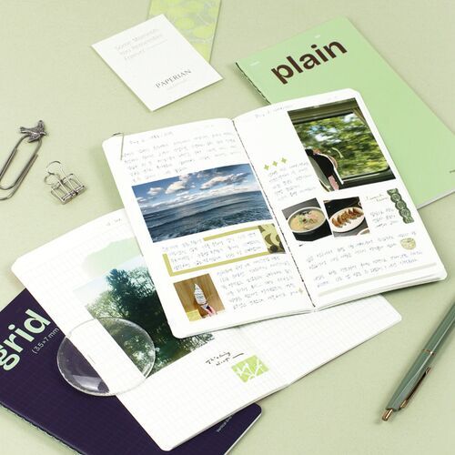 Slim Pocket Grid & Plain Notebook - Image 9