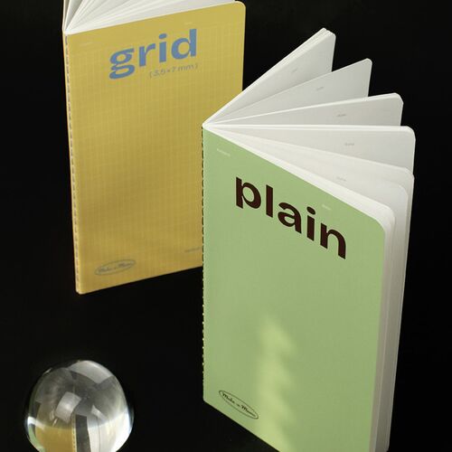 Slim Pocket Grid & Plain Notebook - Image 2