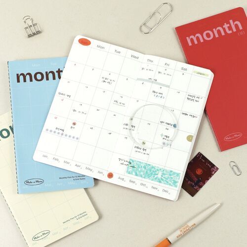 Slim Pocket Monthly Plan Note - Image 1