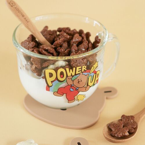 Power Up Cereal Glass Cup & Spoon Set - Image 3