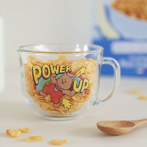 Power Up Cereal Glass Cup & Spoon Set - Image 8