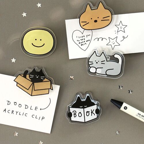 Doodle Double-Sided Acrylic Clip