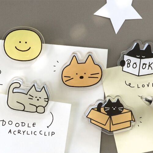 Doodle Double-Sided Acrylic Clip - Image 22