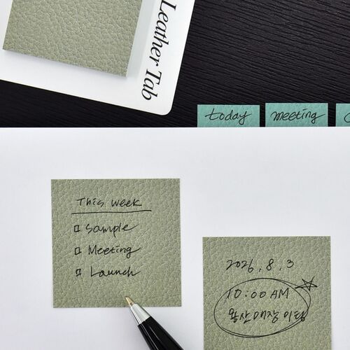 A close view of Moss Garden notes shows handwritten lists and the textured finish used for practical reminders.
