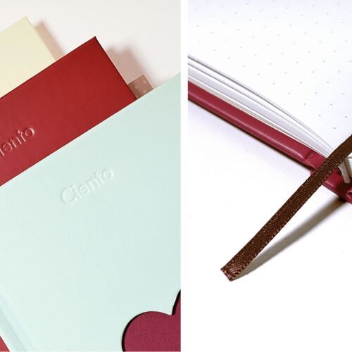 A numbered spread displays the 001 marker and open dotted writing space across two pages.
