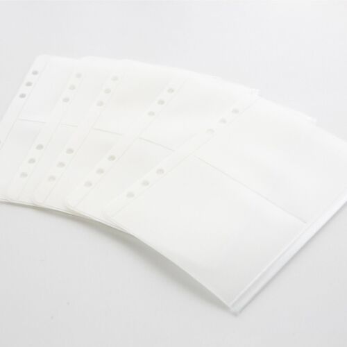 A filled pocket displays colorful flat packets through the transparent material while leaving the zipper closure accessible.