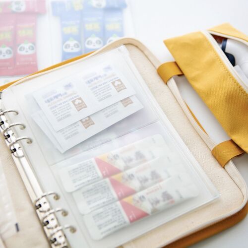 5pcs 6 Ring A5 Zipper Pocket Set