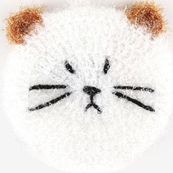 2pcs Dish Scrubber Set, 02 Friendly Cat