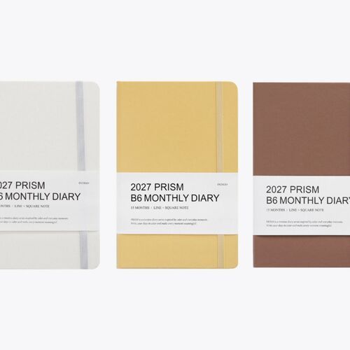 Cloud, Butter Yellow, and Mocha Mousse covers are shown together with their white Prism product bands and matching elastic closures.