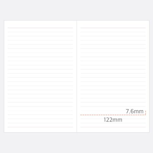 Several closed planners are stacked together, showing the slim profile, rounded corners, and coordinated elastic bands.