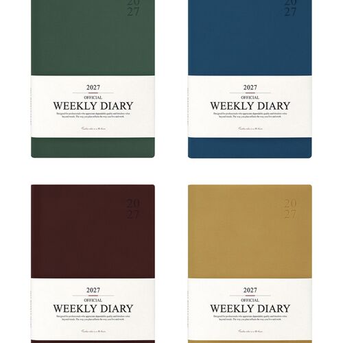 Deep Forest, Blossom, and Water Blue appear together as front-cover options with understated embossed year details.