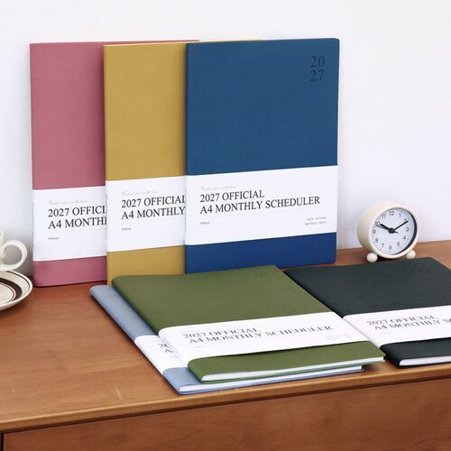 Mustard, Olive, Dusty Rose, Navy Blue, and darker covers are arranged together for an easy color comparison.