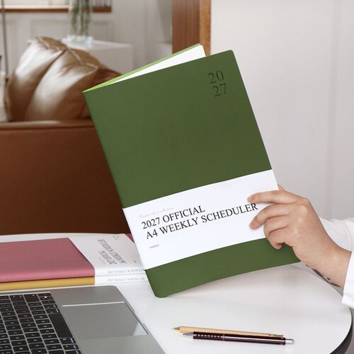 Deep Forest and Blossom schedulers overlap on a glass table, with the white title bands clearly visible.