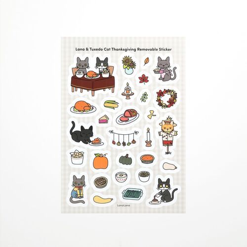 The Removable sheet is shown alone with its pale gingham background and clearly separated holiday illustrations.