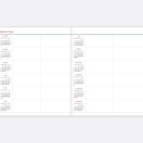 A filled weekly spread demonstrates how the planner supports checklists, journaling, photos, stickers, and personal notes.