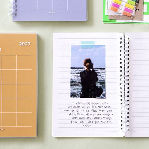 Lined memo pages are shown with generous spacing for lists, journaling, notes, or longer written entries.