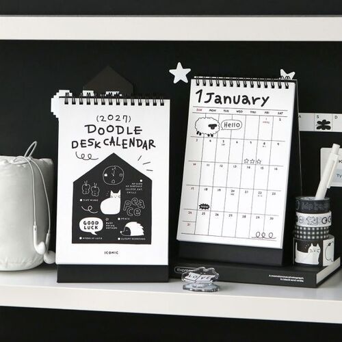 2027 Doodle Desk Calendar