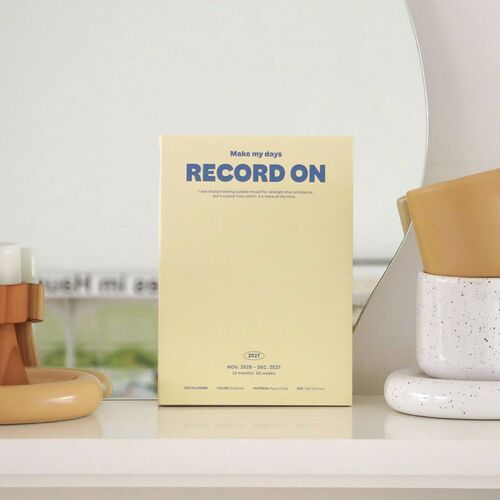 The Serenity Blue cover is shown with its bold Record On title against a dark desktop setting.