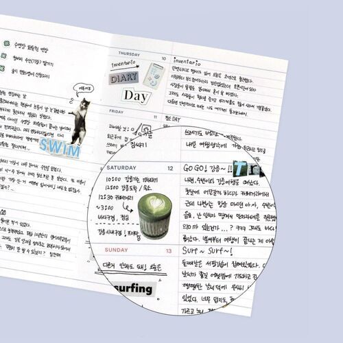 A blank open spread provides flexible space for writing, drawing, photos, and memory keeping.