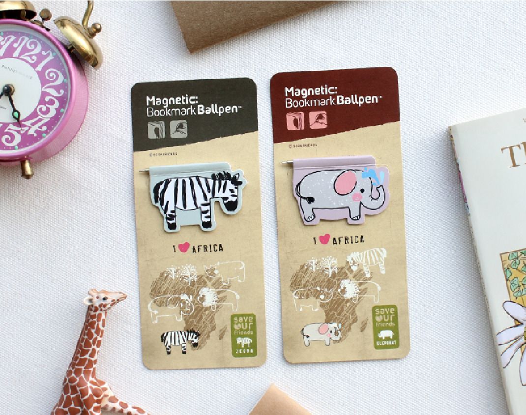 Animal Magnetic Bookmark Pen