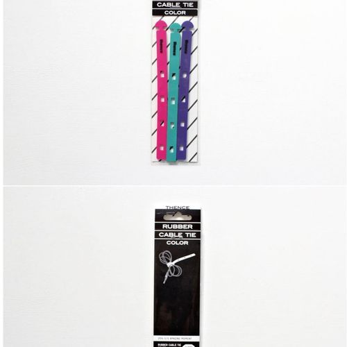 Colored Rubber Cable Tie Set
