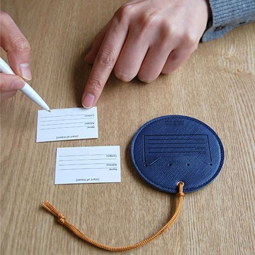 MochiThings Round Leather Luggage Tag v2