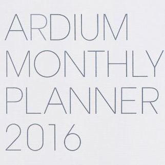 2016 Ardium Monthly Planner, Original