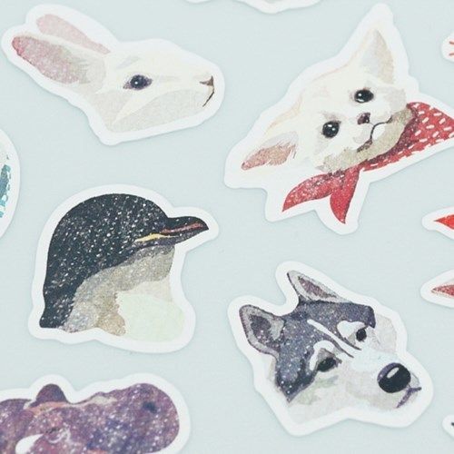 Animal Face Deco Sticker