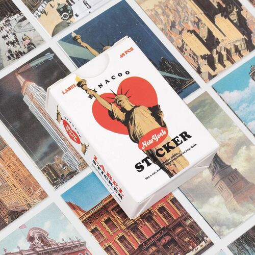 Vintage Label Sticker Box