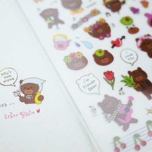 Flower Bear Deco Sticker