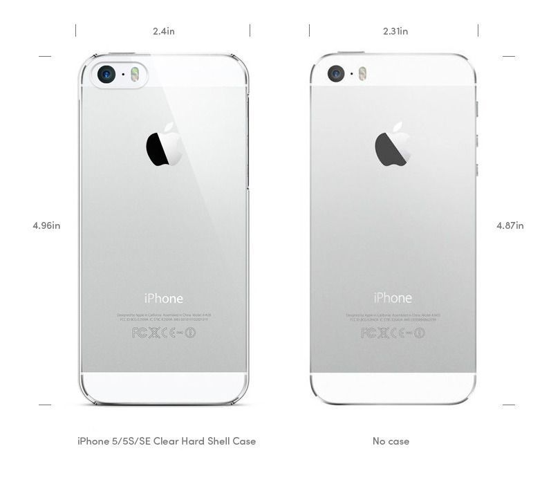 iPhone 5/5S/SE Clear Hard Shell Case