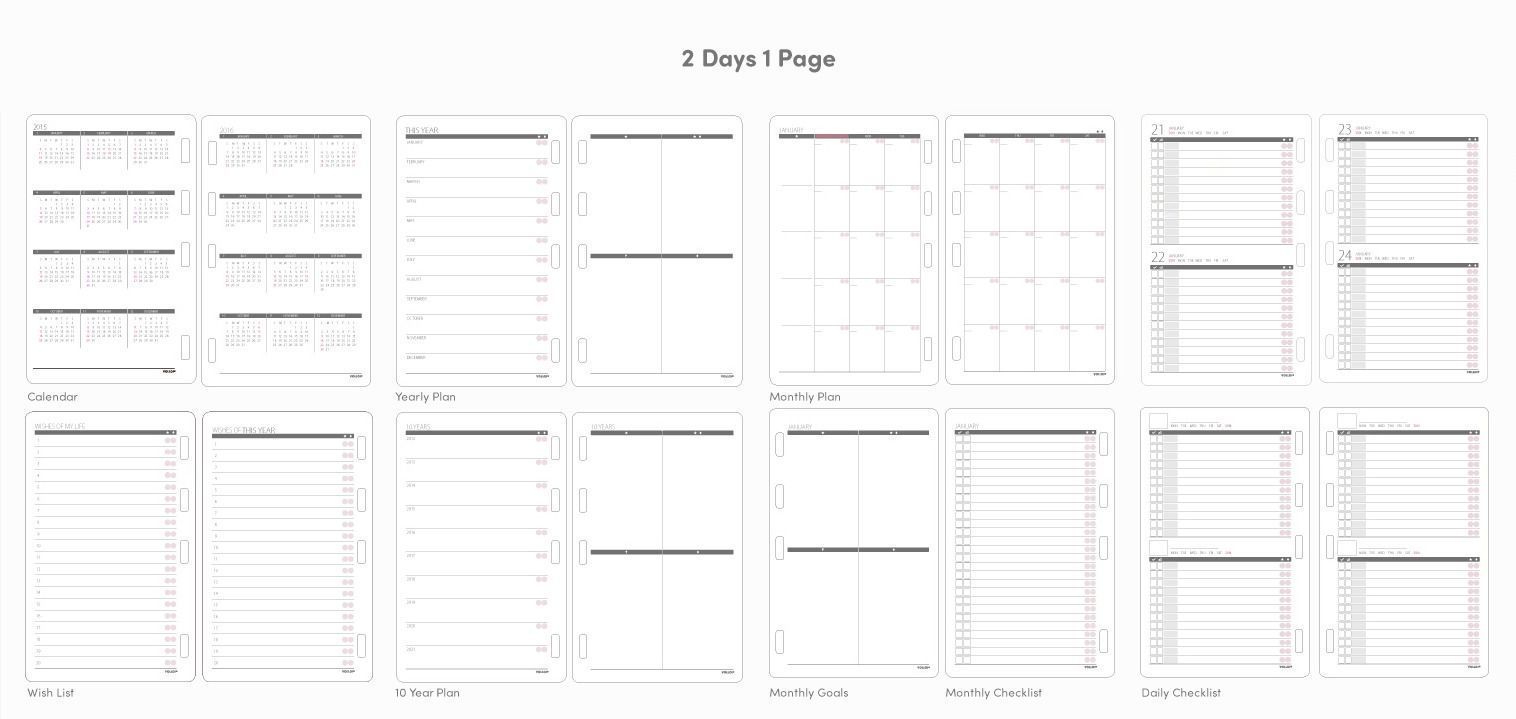 MochiThings Basic Planner Binder Refill (Pocket)