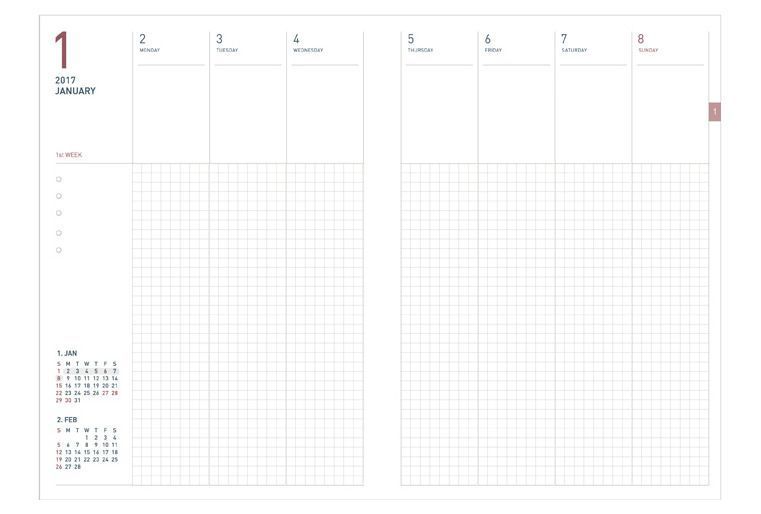 2017 Medium Weekly Appointment Planner