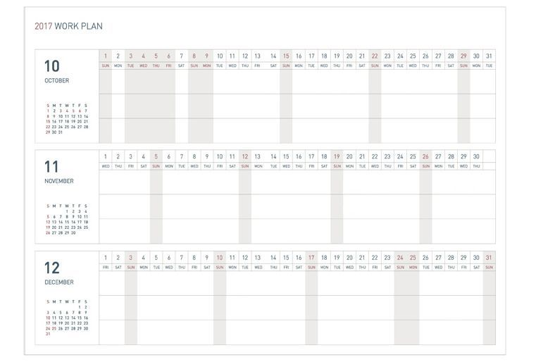 2017 Medium Weekly Appointment Planner