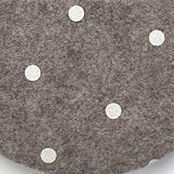 Felt Pom Pom Mini Pouch, Gray