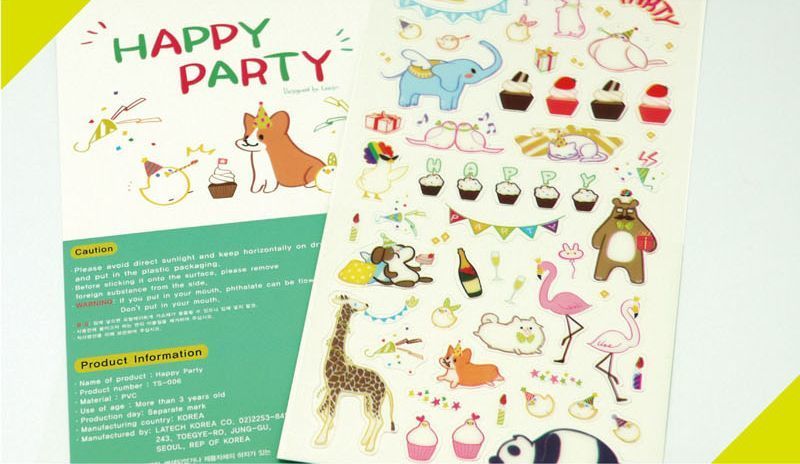 Happy Party Deco Sticker