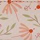 Willow Pattern Zipper Pen Case v4, Coral Flower