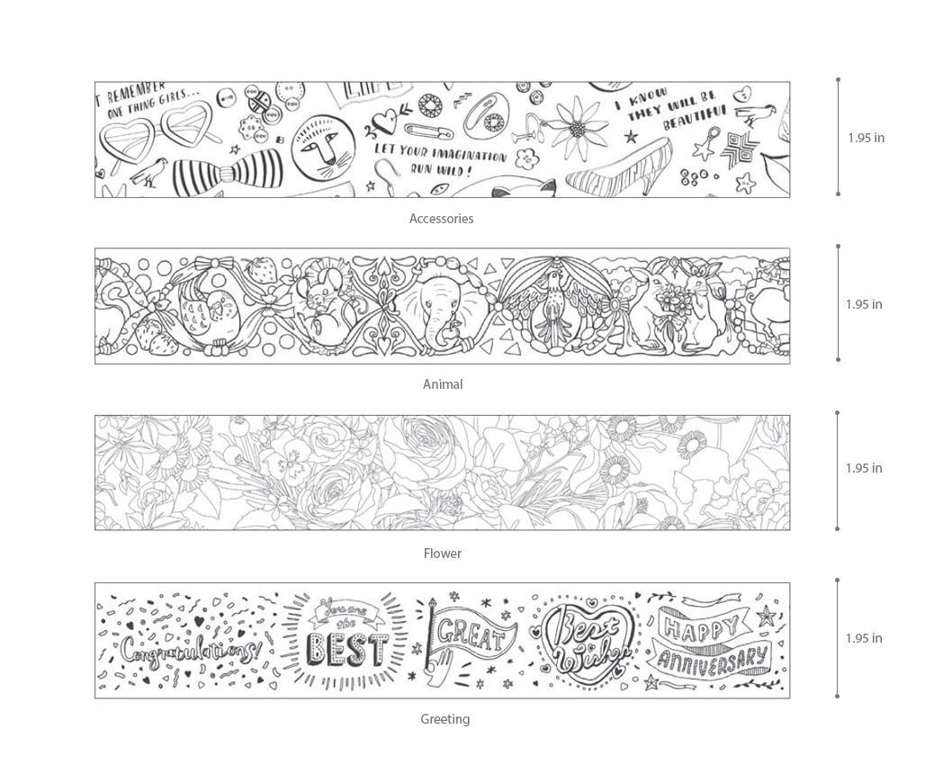 MochiThings: Coloring Washi Tape